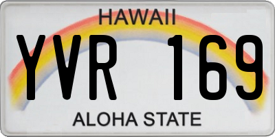 HI license plate YVR169