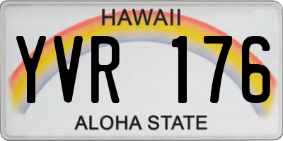 HI license plate YVR176