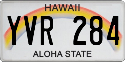 HI license plate YVR284