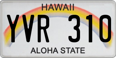 HI license plate YVR310