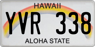HI license plate YVR338