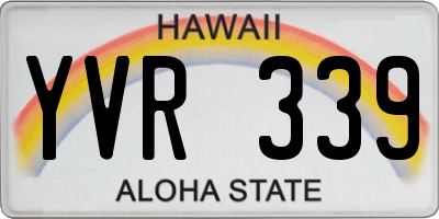 HI license plate YVR339