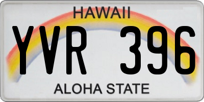 HI license plate YVR396