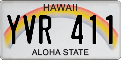 HI license plate YVR411