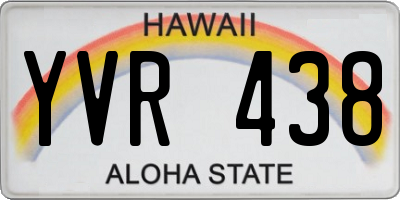 HI license plate YVR438