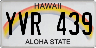 HI license plate YVR439