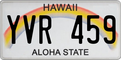 HI license plate YVR459