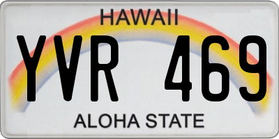 HI license plate YVR469