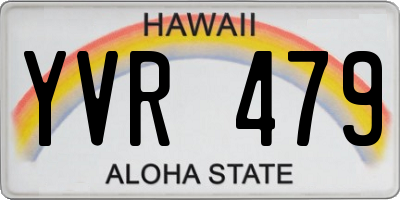HI license plate YVR479