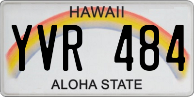HI license plate YVR484