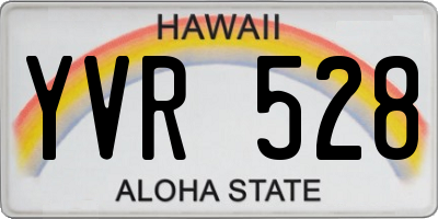 HI license plate YVR528