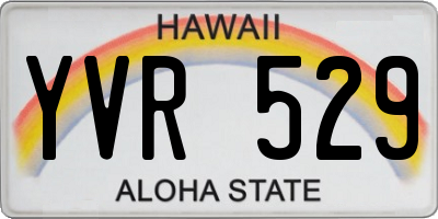 HI license plate YVR529