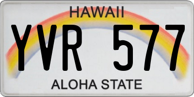HI license plate YVR577