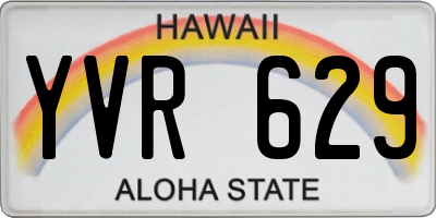 HI license plate YVR629