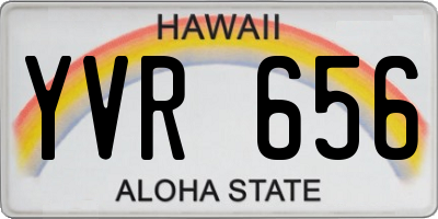 HI license plate YVR656