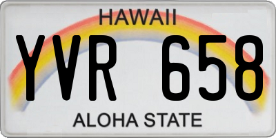 HI license plate YVR658