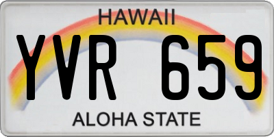HI license plate YVR659