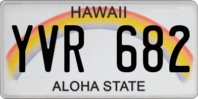 HI license plate YVR682