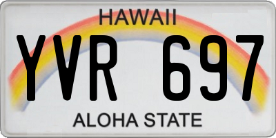 HI license plate YVR697