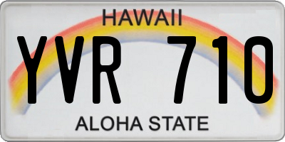 HI license plate YVR710