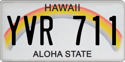 HI license plate YVR711
