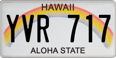 HI license plate YVR717