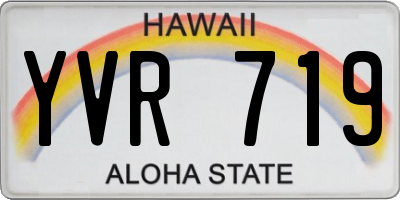HI license plate YVR719