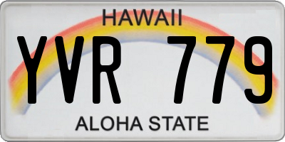 HI license plate YVR779