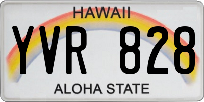 HI license plate YVR828