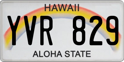 HI license plate YVR829