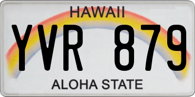 HI license plate YVR879