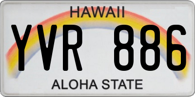 HI license plate YVR886