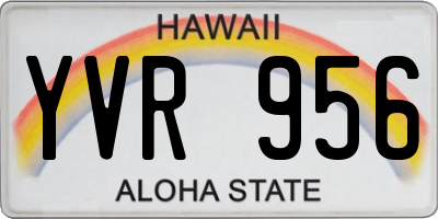 HI license plate YVR956