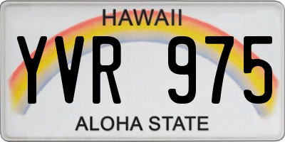 HI license plate YVR975