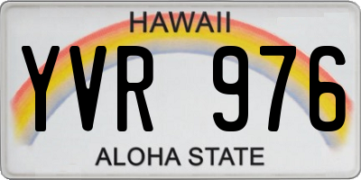 HI license plate YVR976