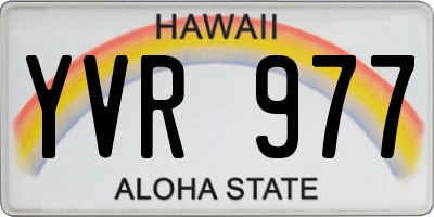 HI license plate YVR977