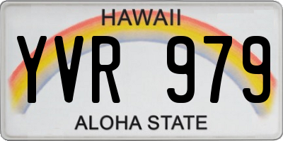 HI license plate YVR979