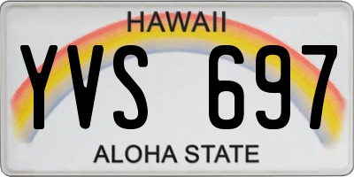 HI license plate YVS697