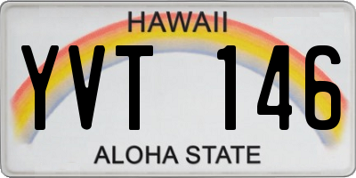 HI license plate YVT146