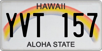 HI license plate YVT157
