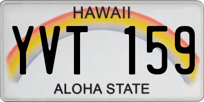 HI license plate YVT159