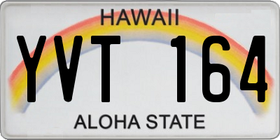 HI license plate YVT164