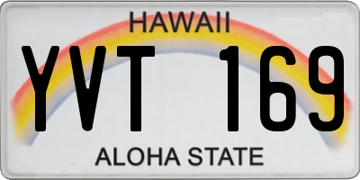 HI license plate YVT169