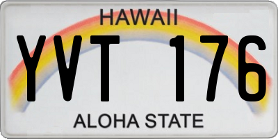 HI license plate YVT176