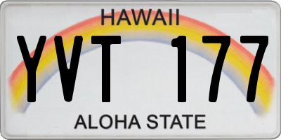 HI license plate YVT177