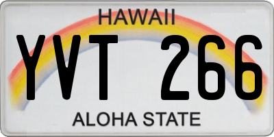 HI license plate YVT266