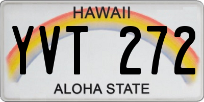 HI license plate YVT272