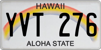 HI license plate YVT276