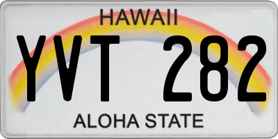 HI license plate YVT282