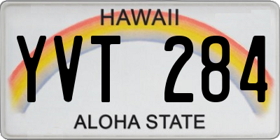 HI license plate YVT284